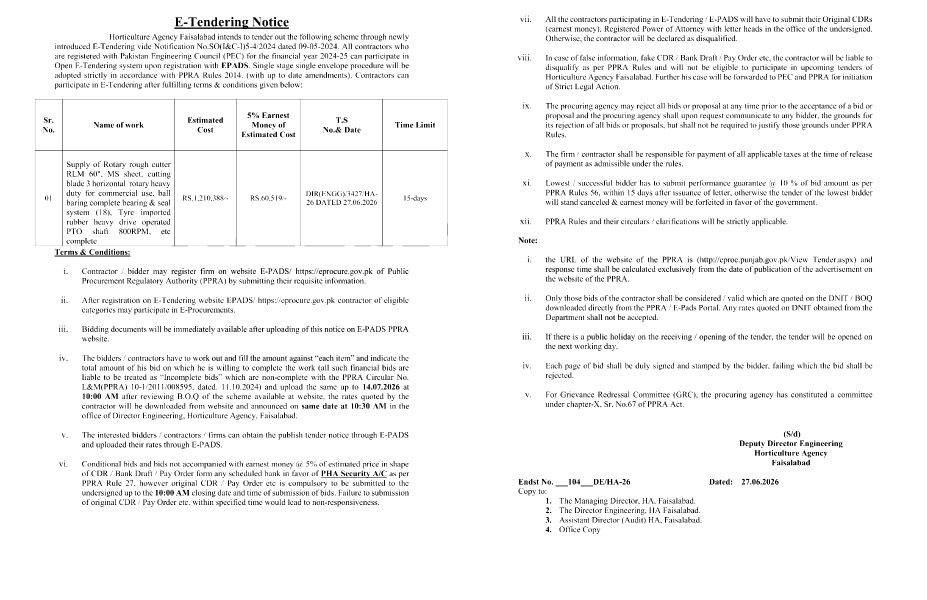 Tender Document
