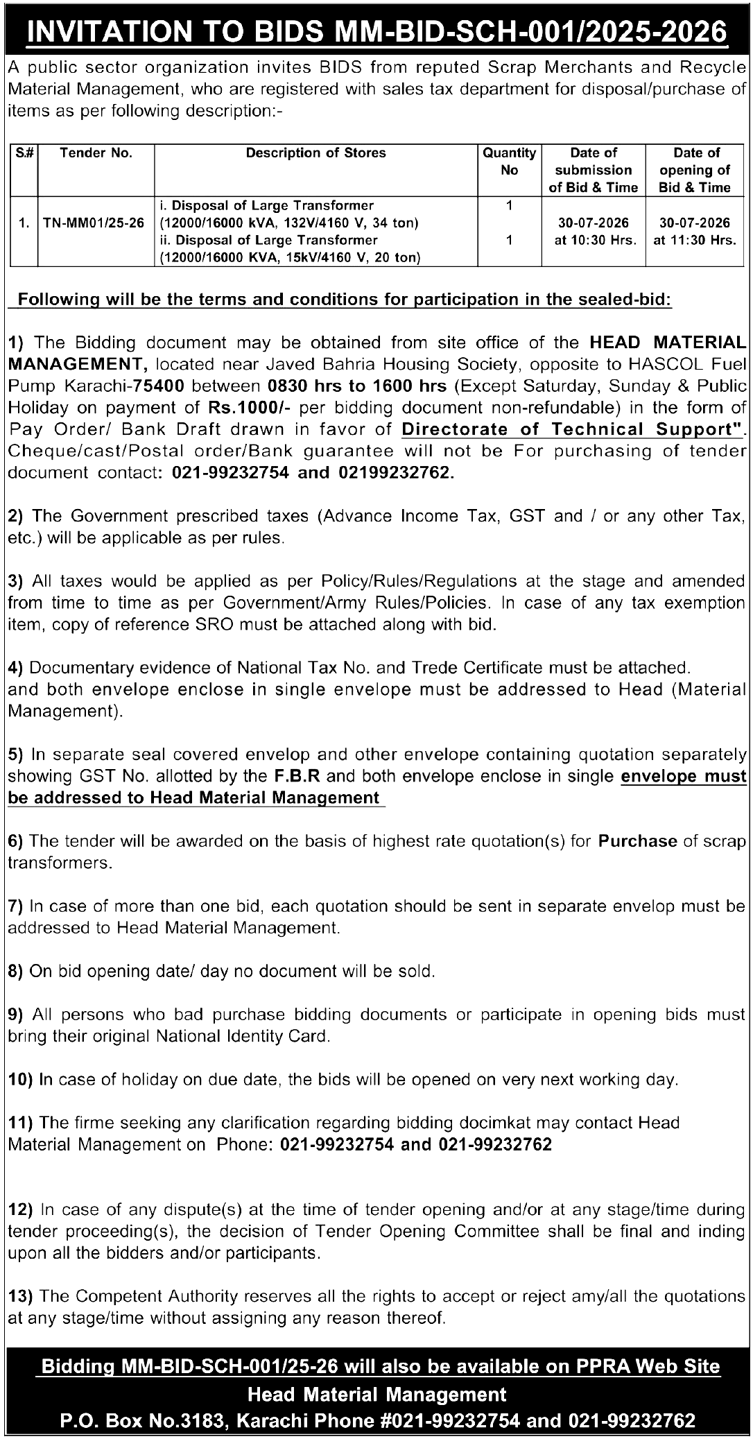 Tender Document