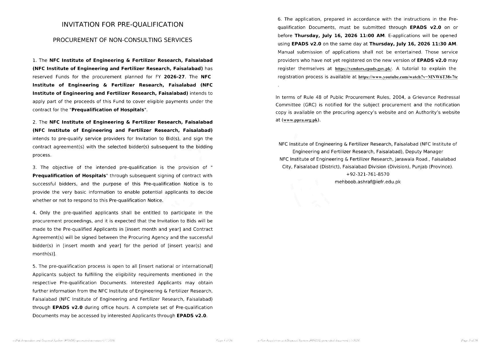 Tender Document