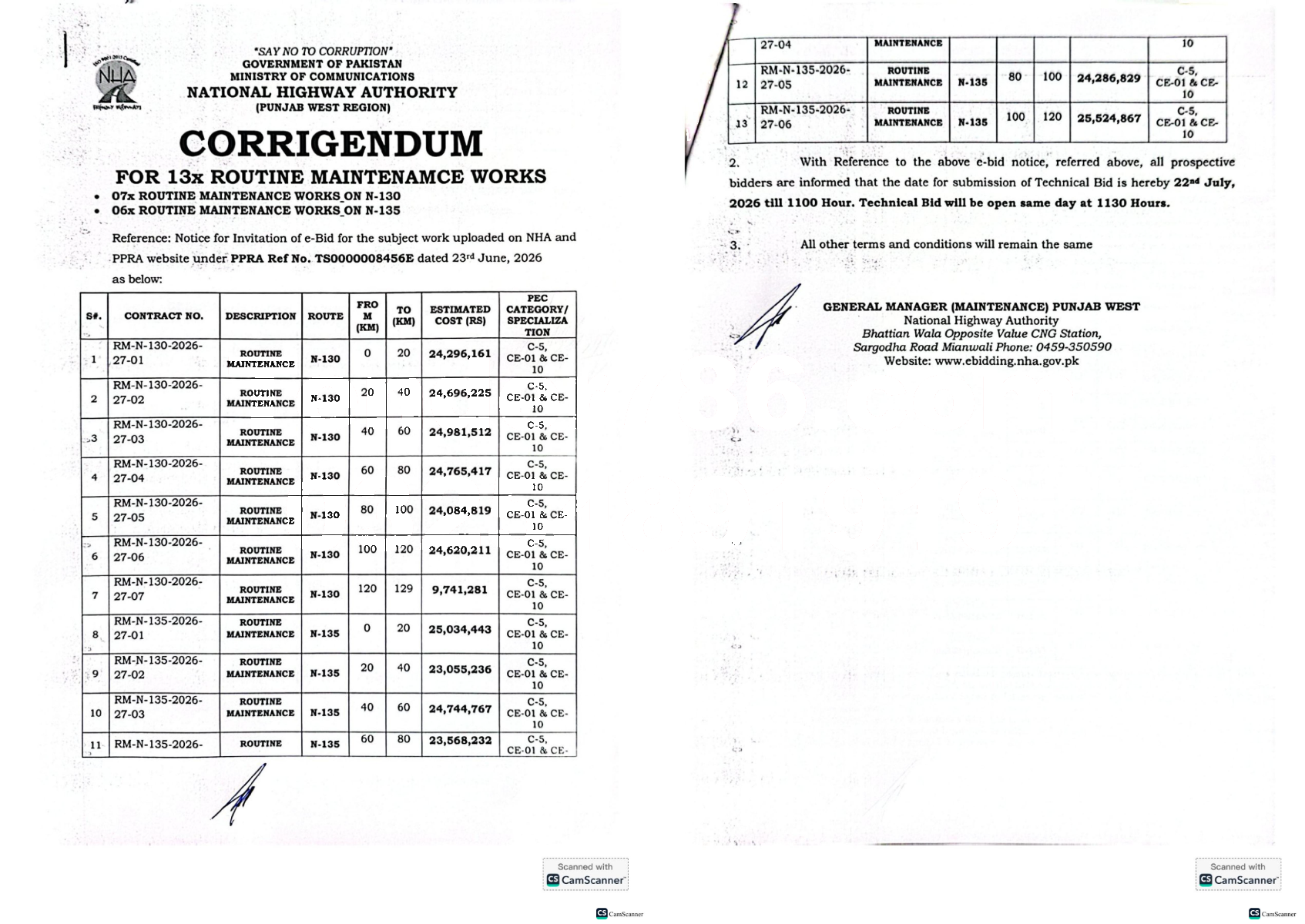 Tender Document
