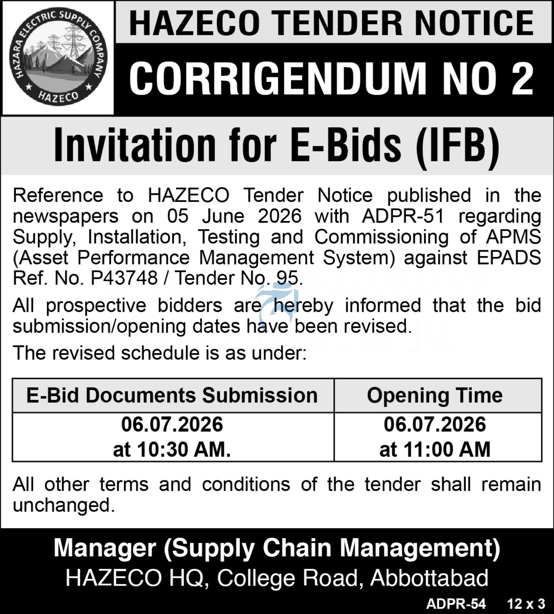 Tender Document
