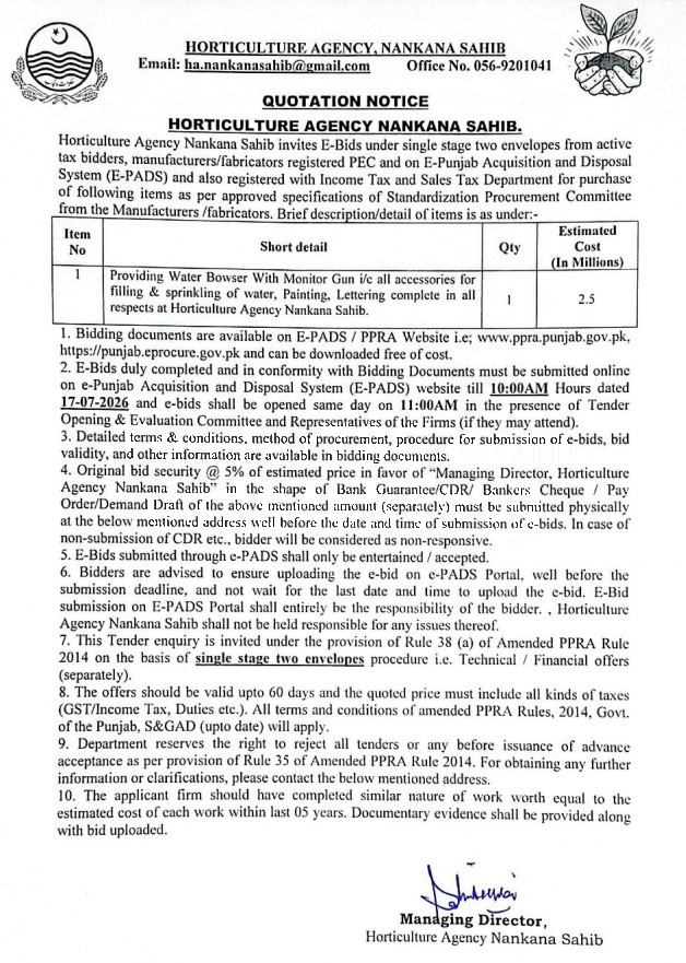Tender Document