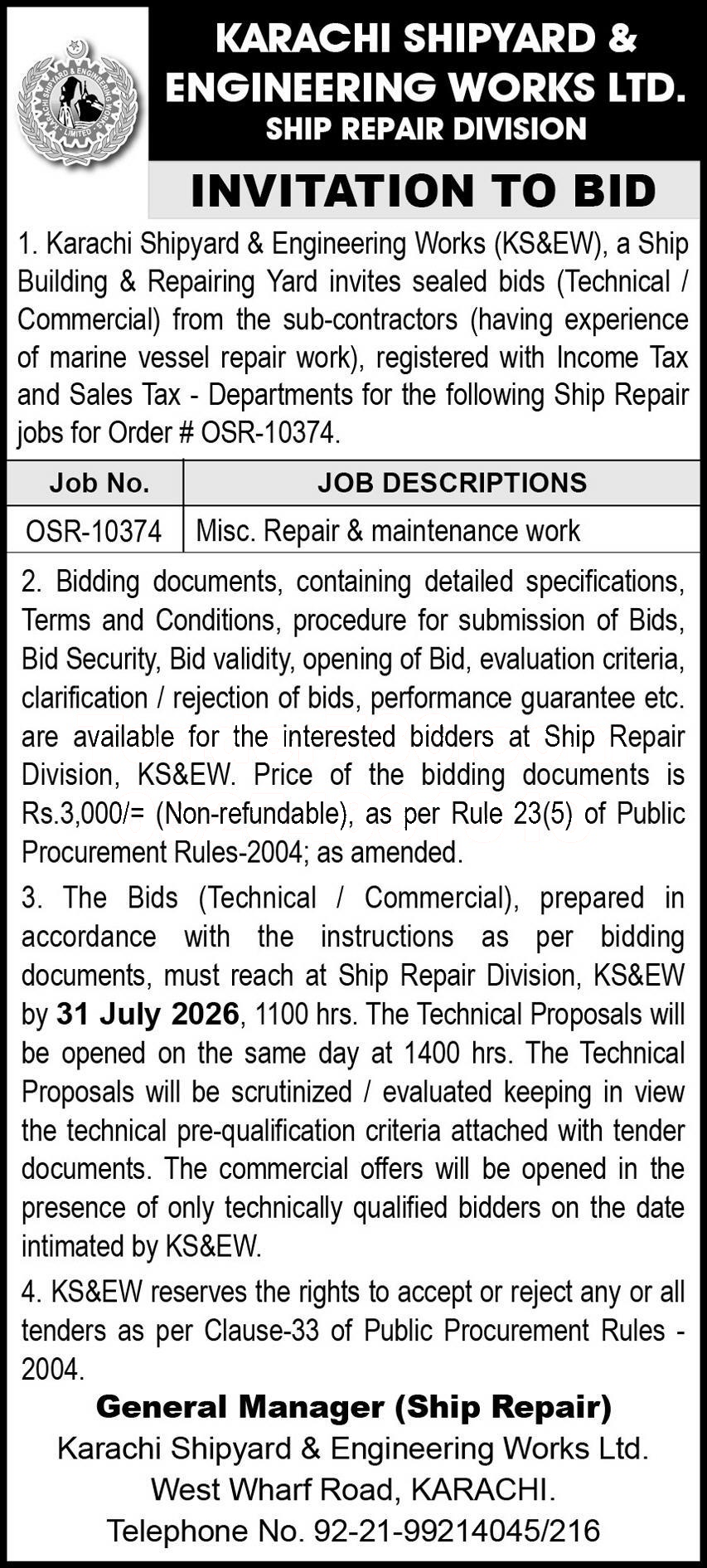 Tender Document