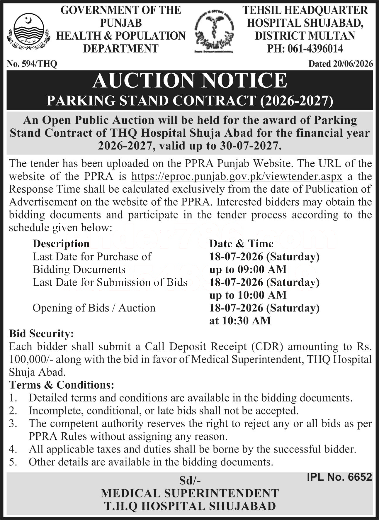 Tender Document