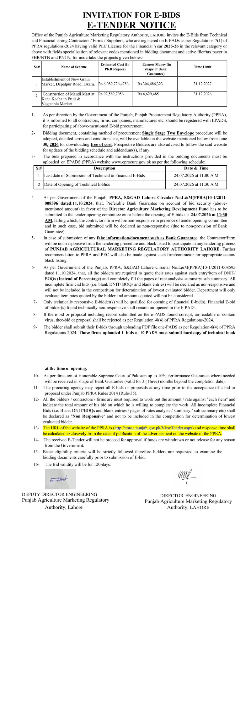 Tender Document