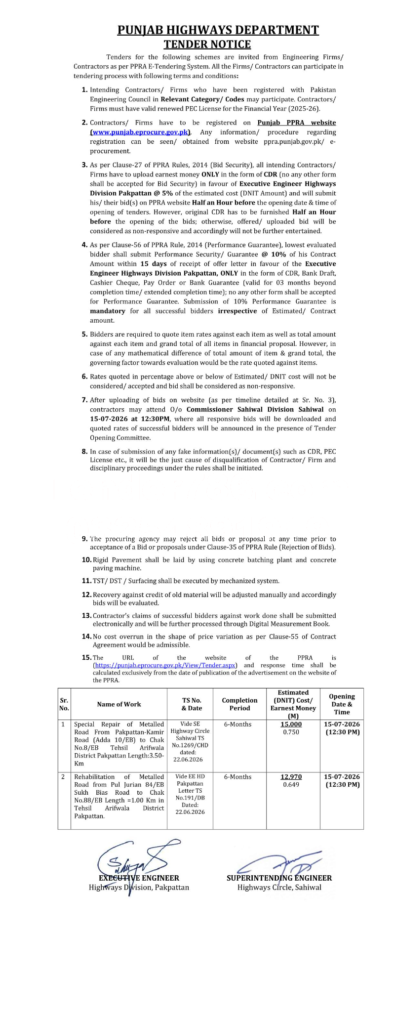 Tender Document