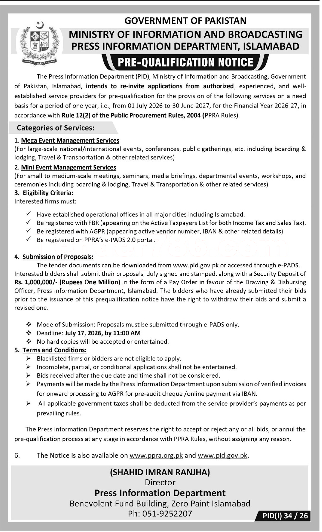 Tender Document