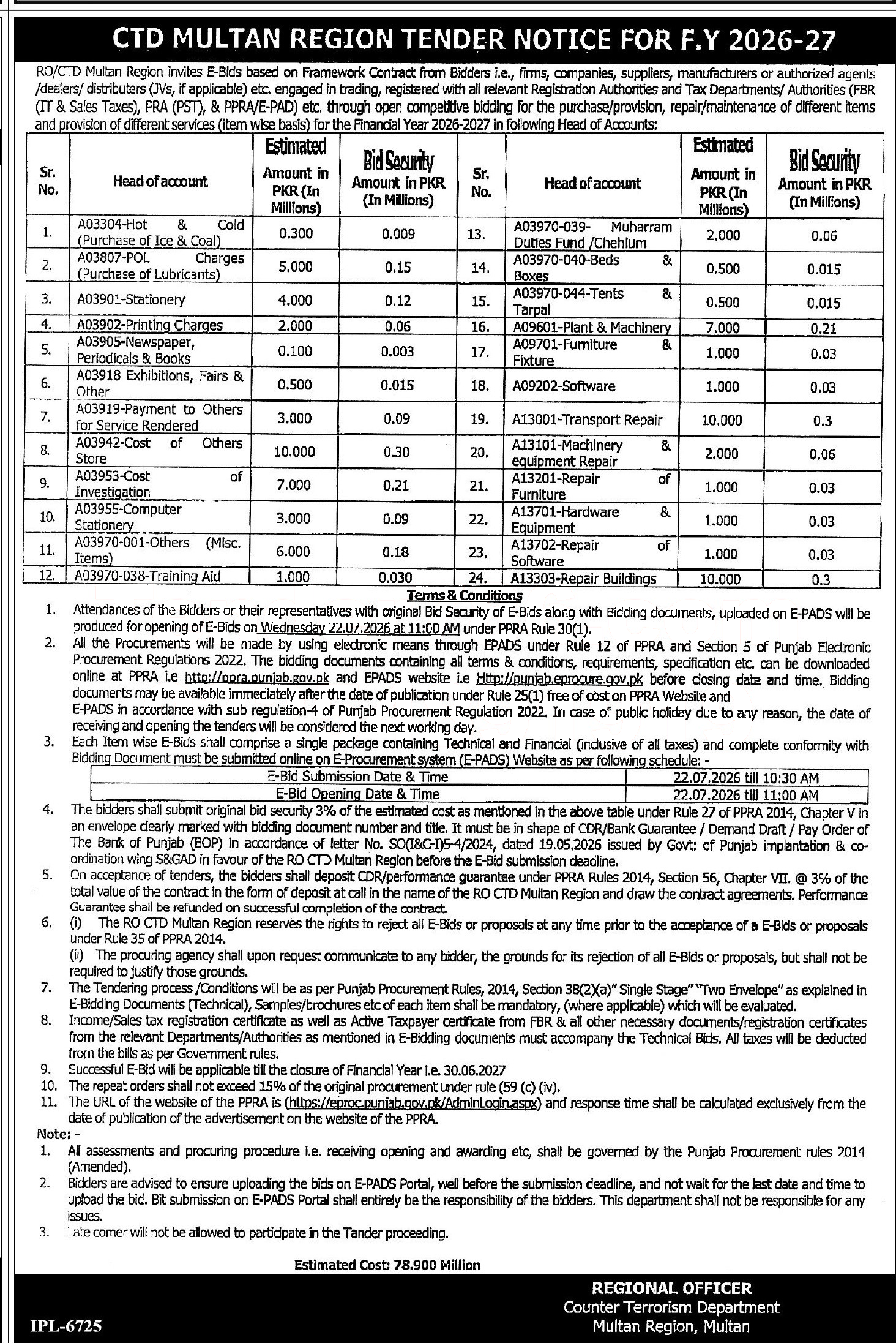 Tender Document