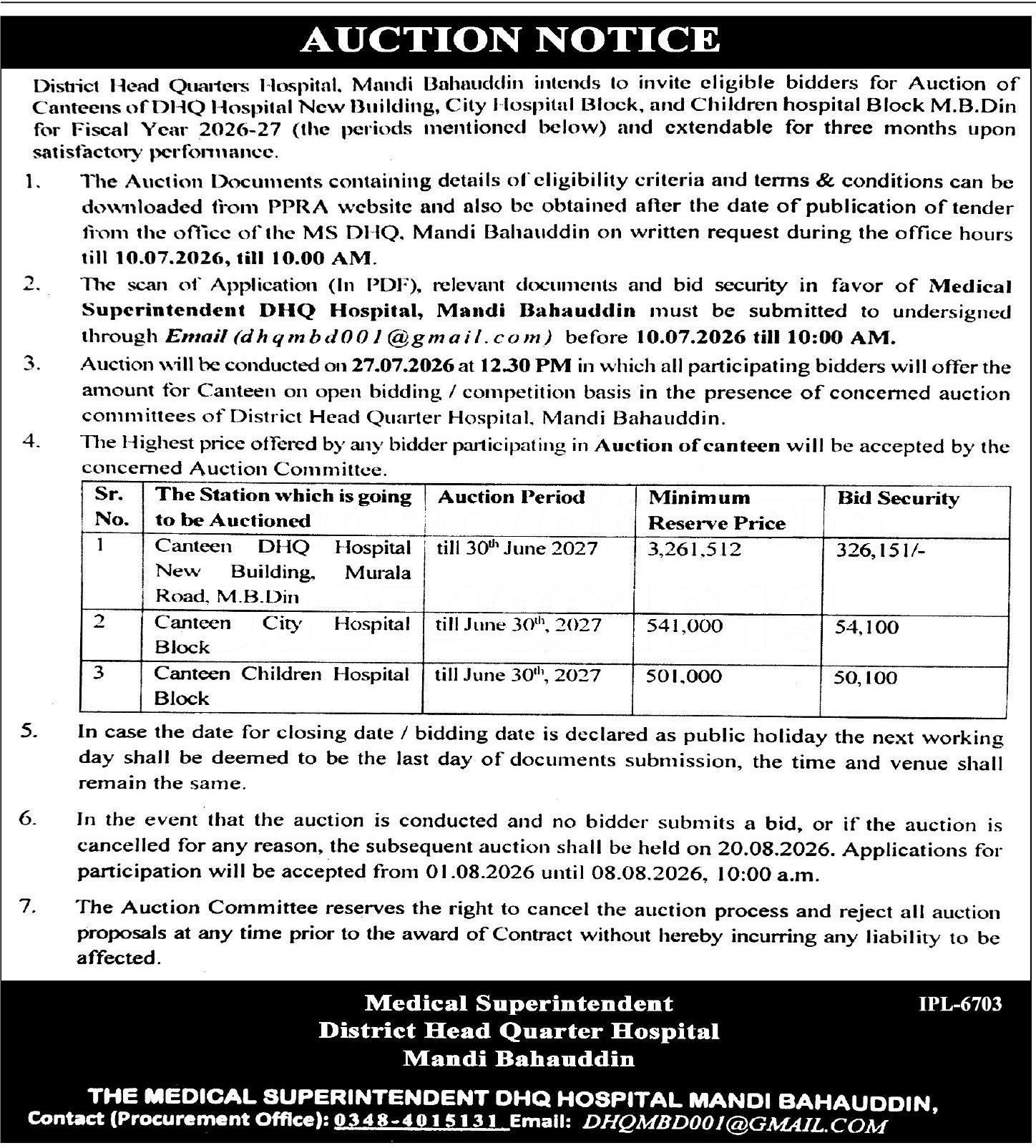 Tender Document