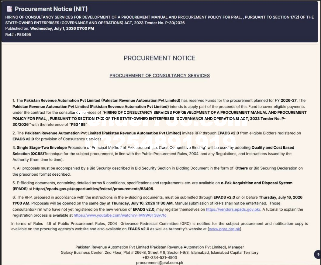 Tender Document