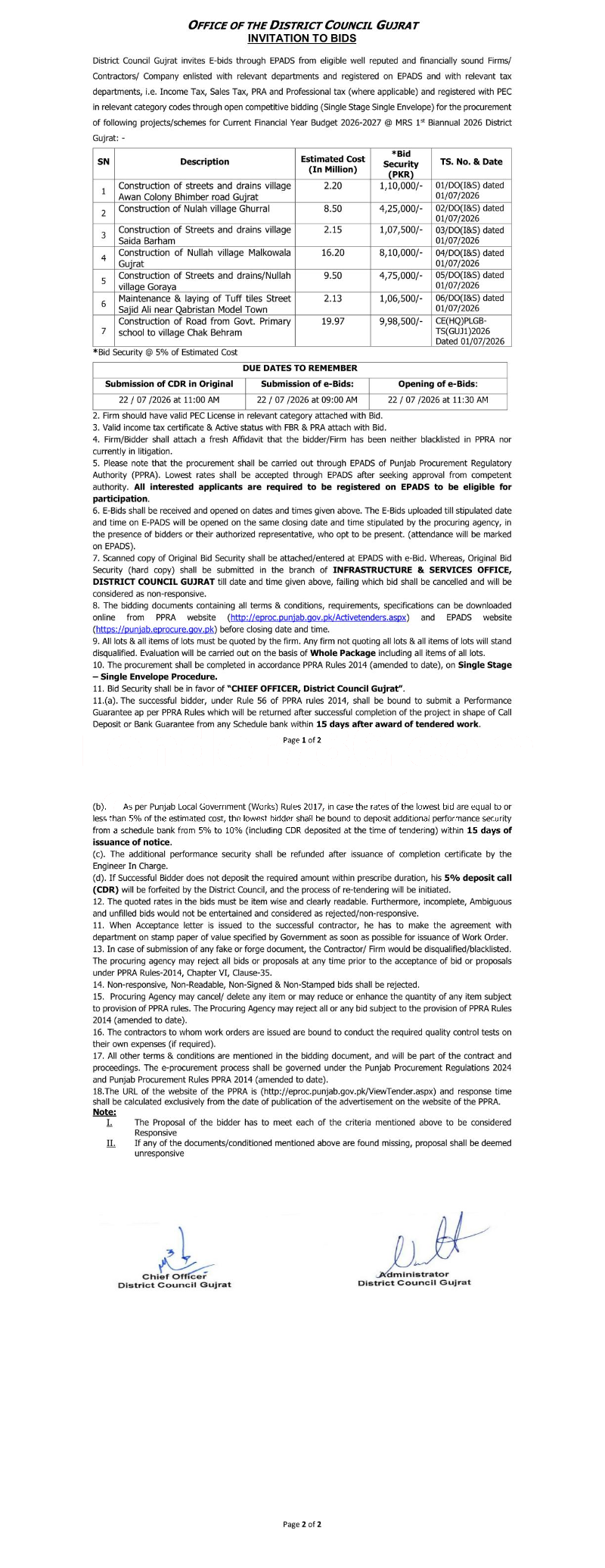 Tender Document