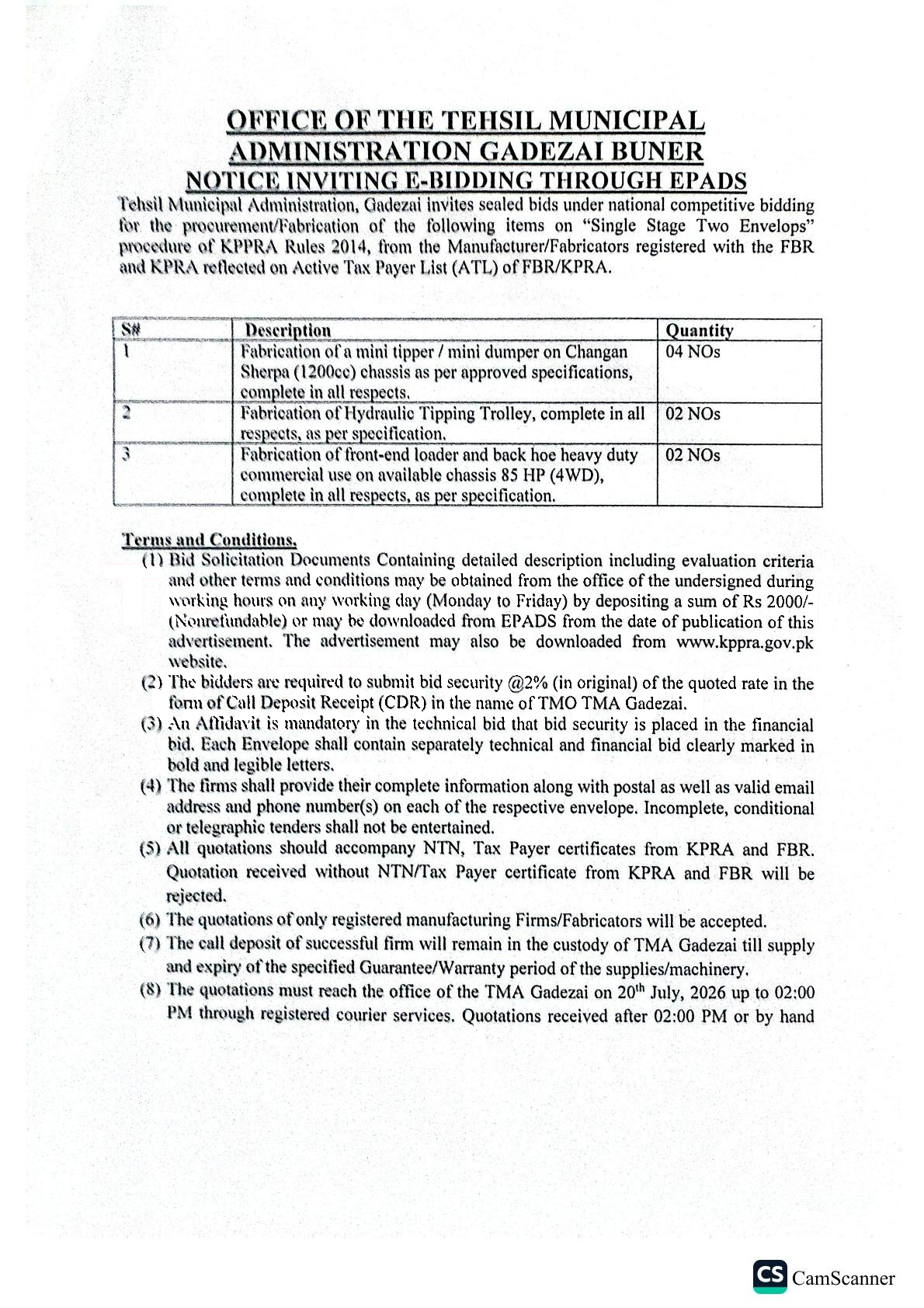 Tender Document