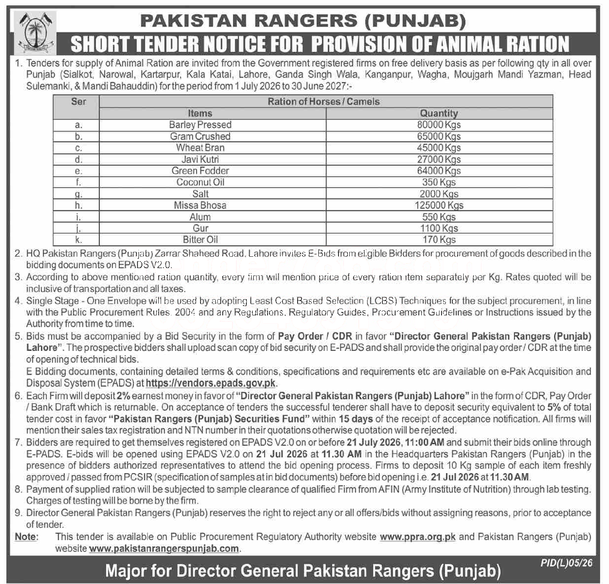 Tender Document