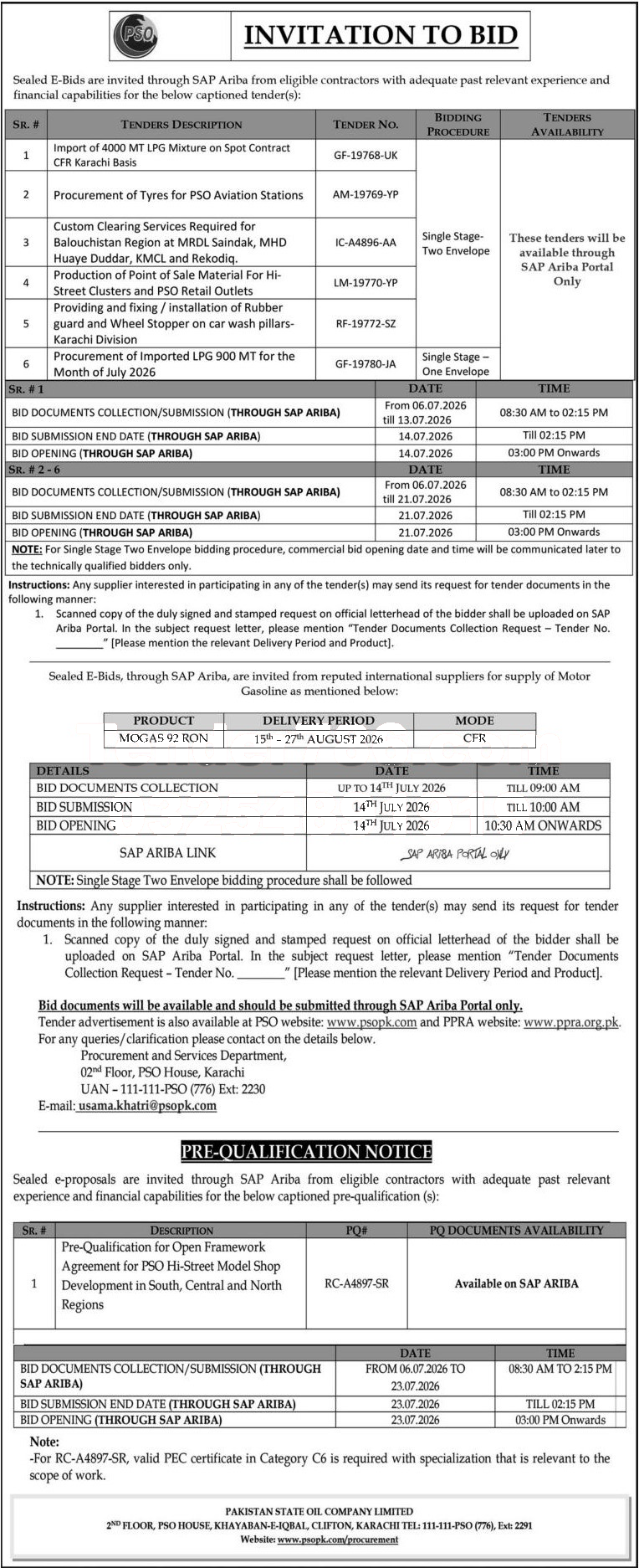 Tender Document