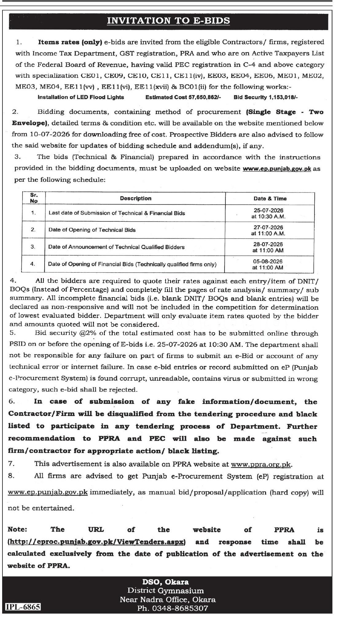 Tender Document