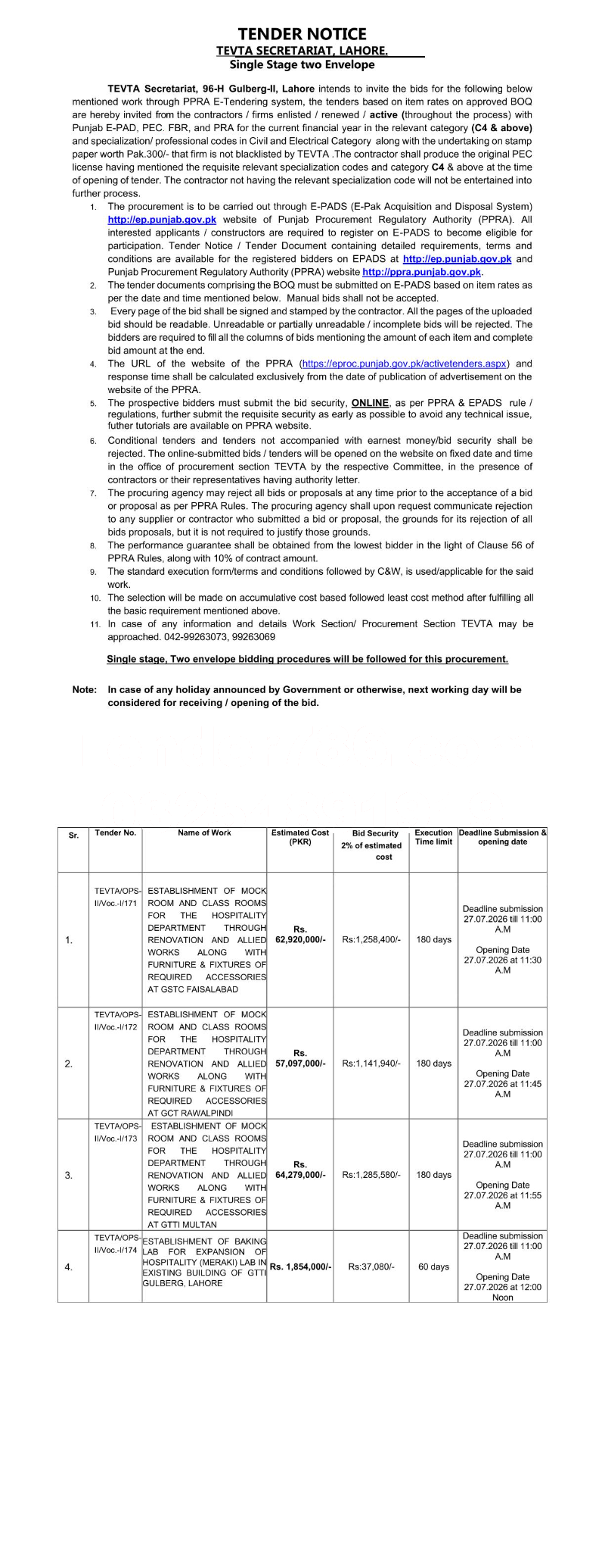 Tender Document