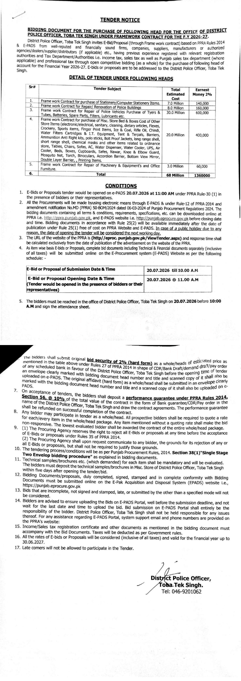 Tender Document