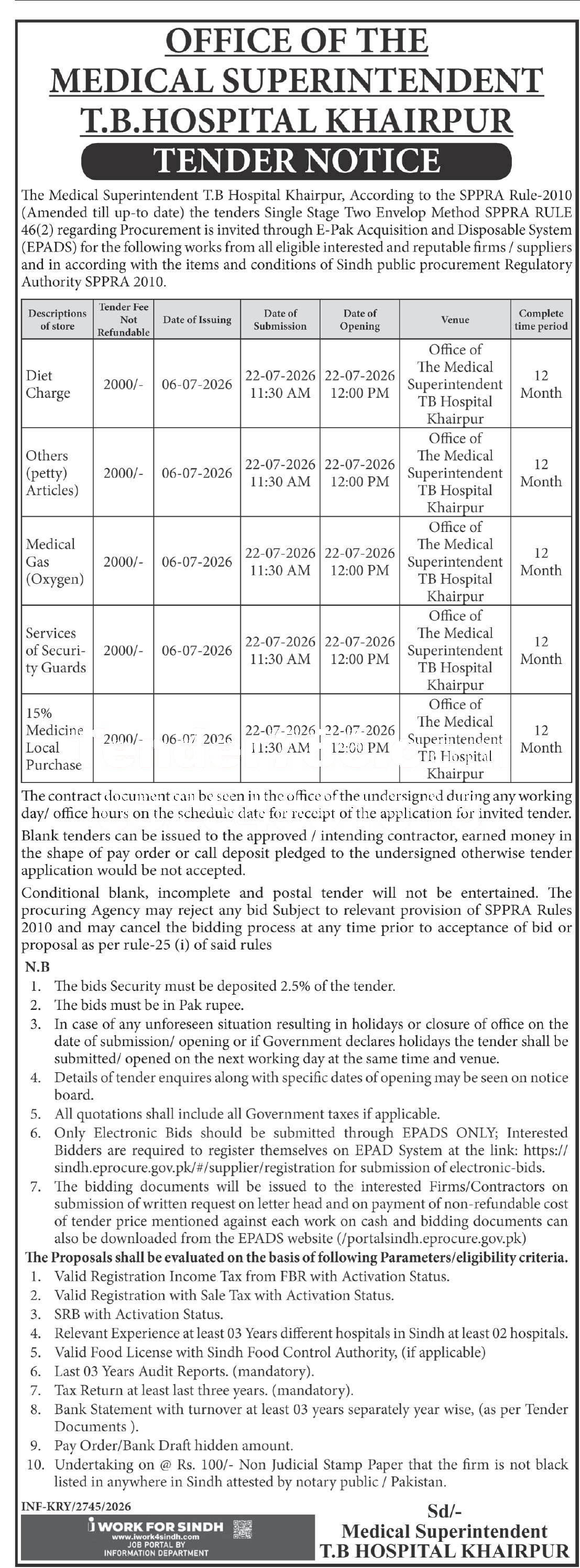 Tender Document