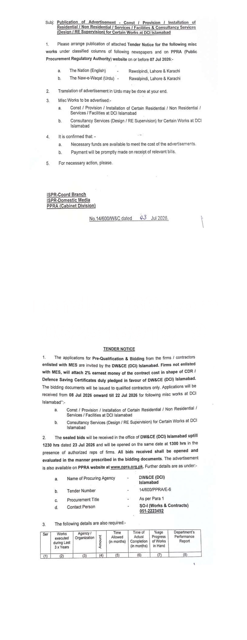 Tender Document