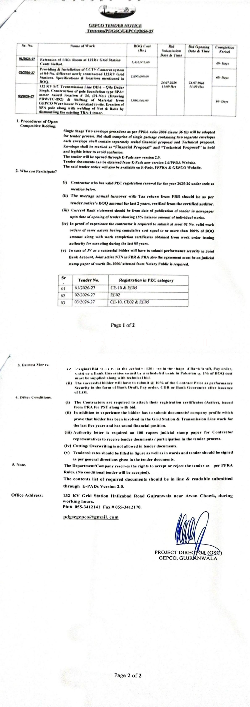 Tender Document
