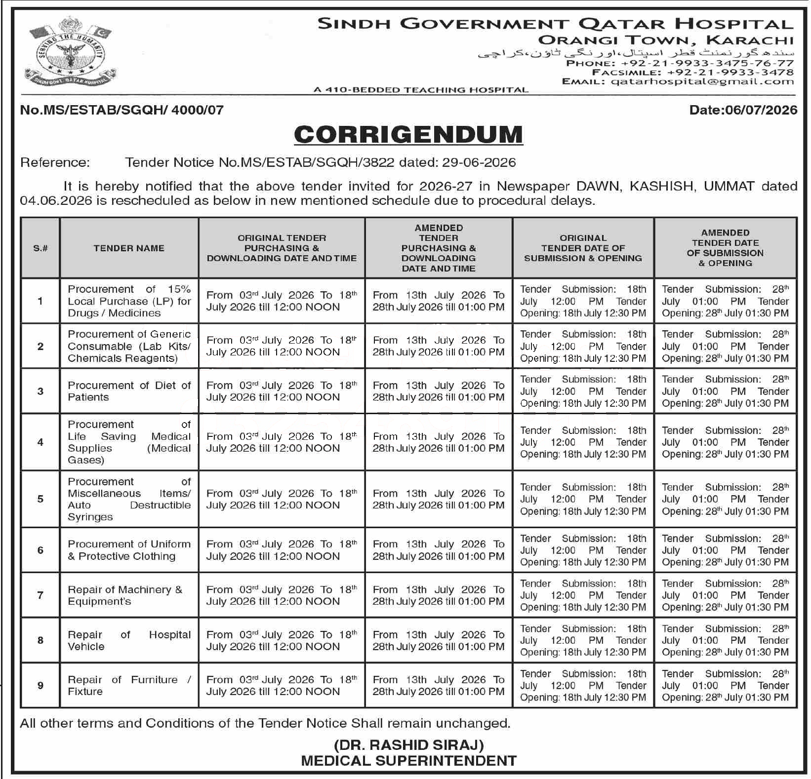 Tender Document