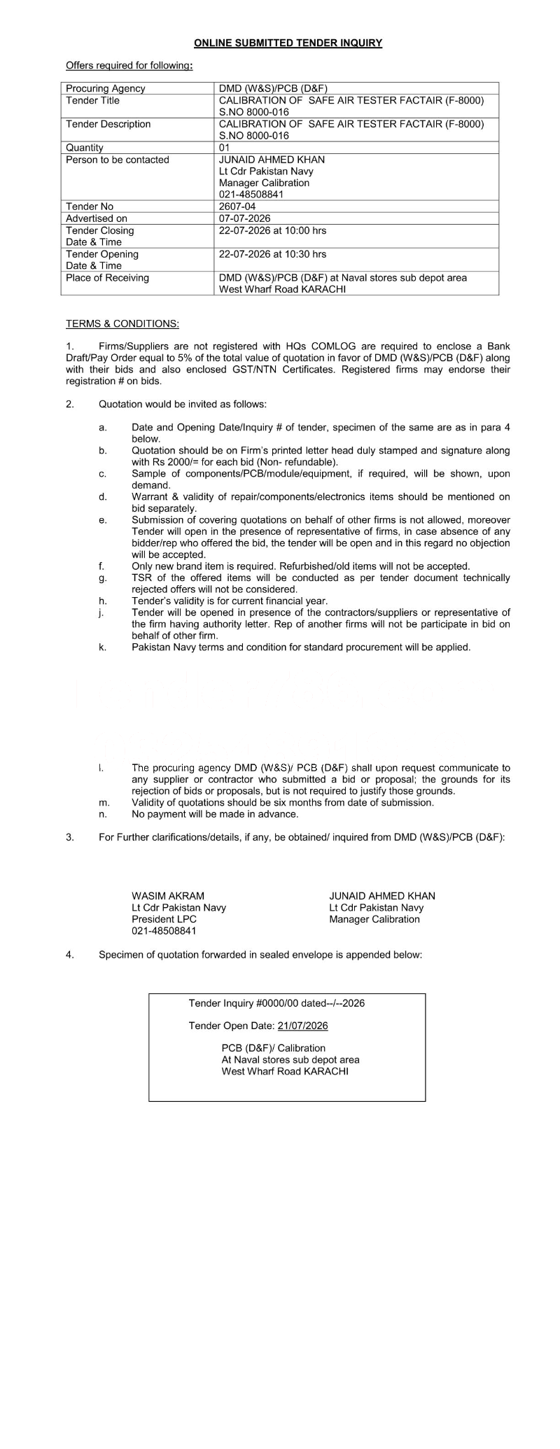 Tender Document