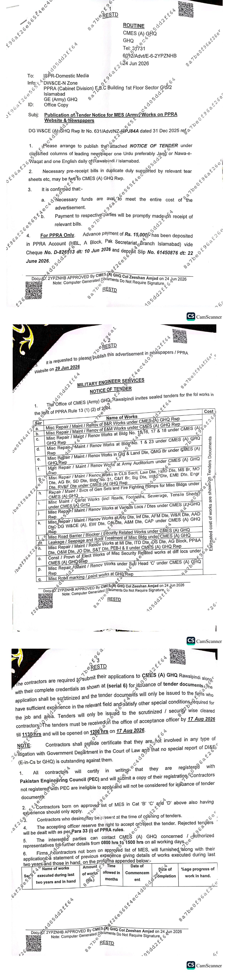 Tender Document