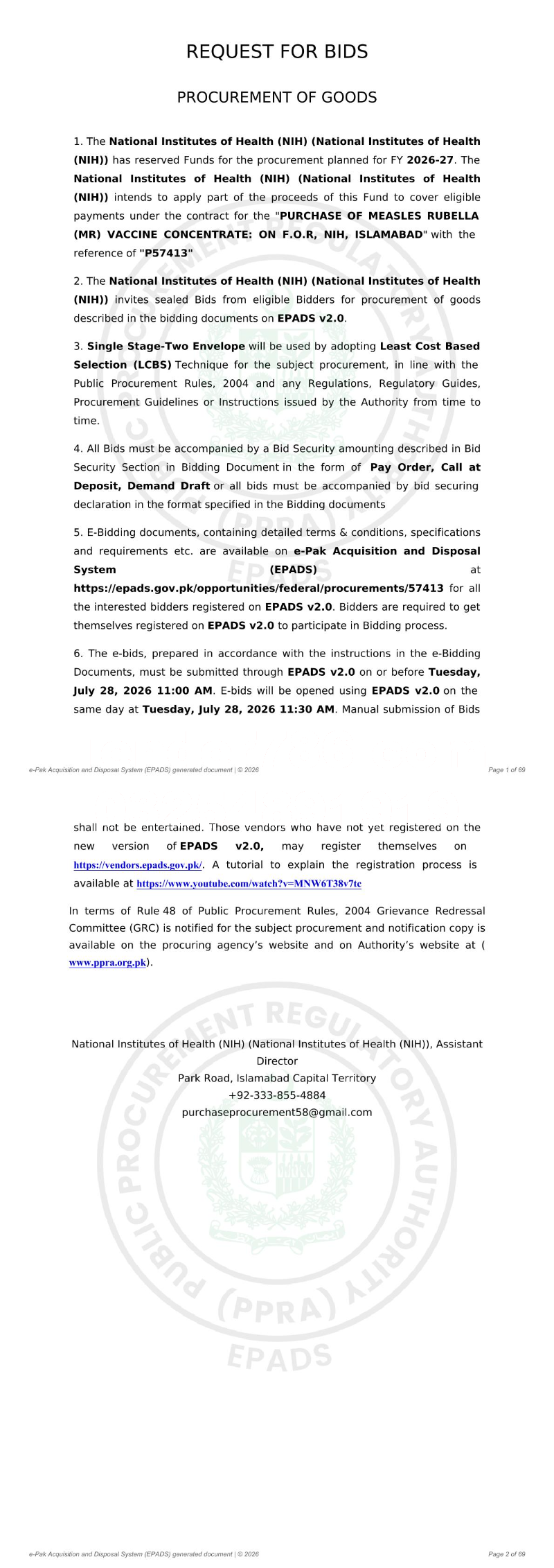 Tender Document