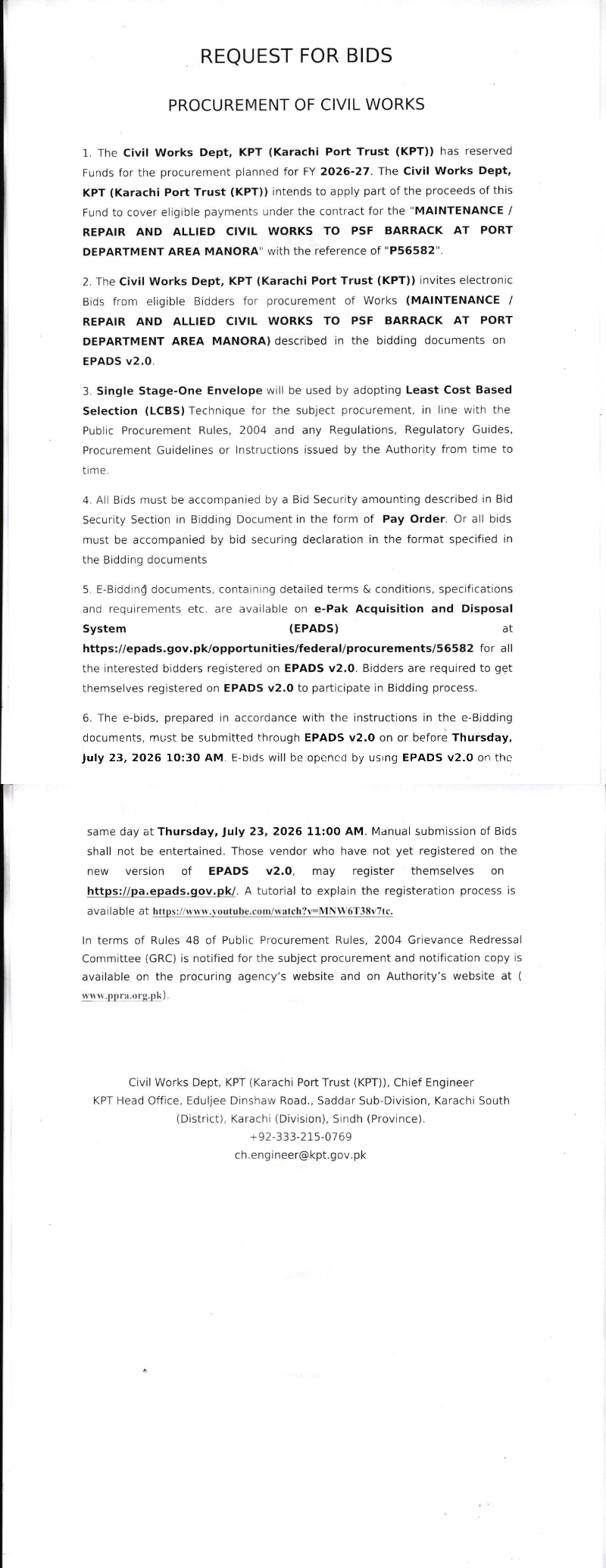 Tender Document