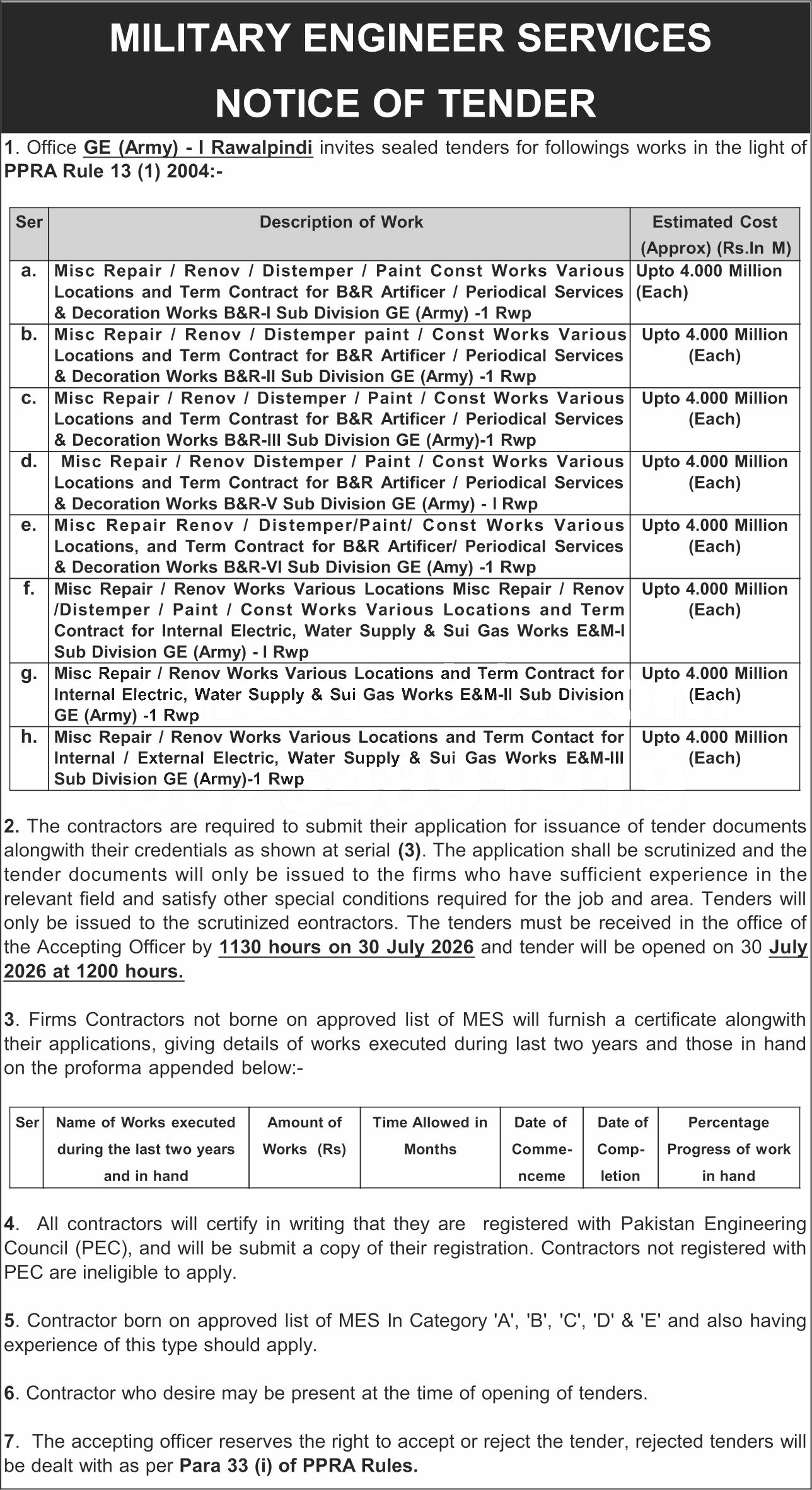 Tender Document