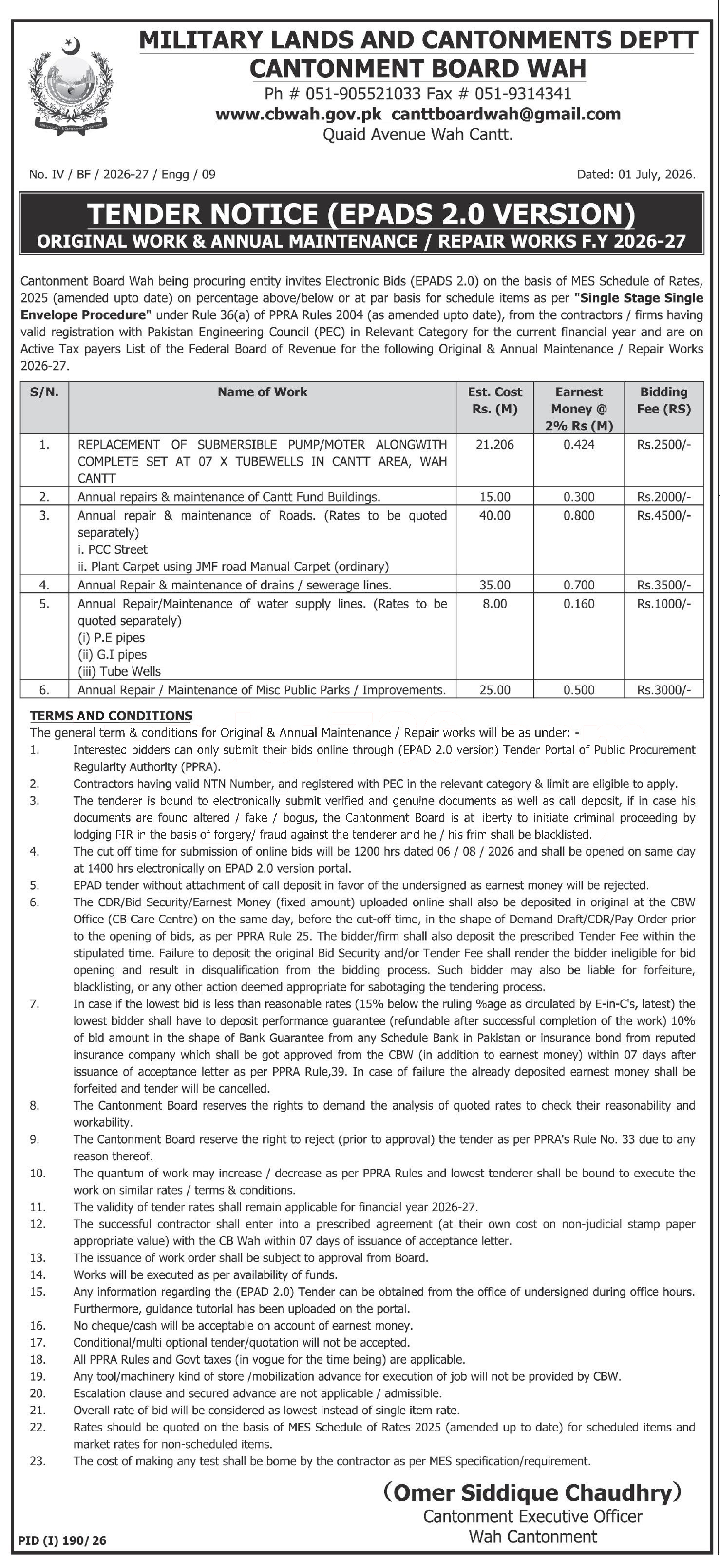 Tender Document
