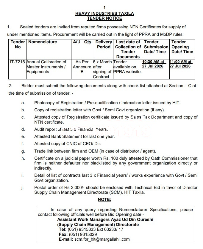 Tender Document