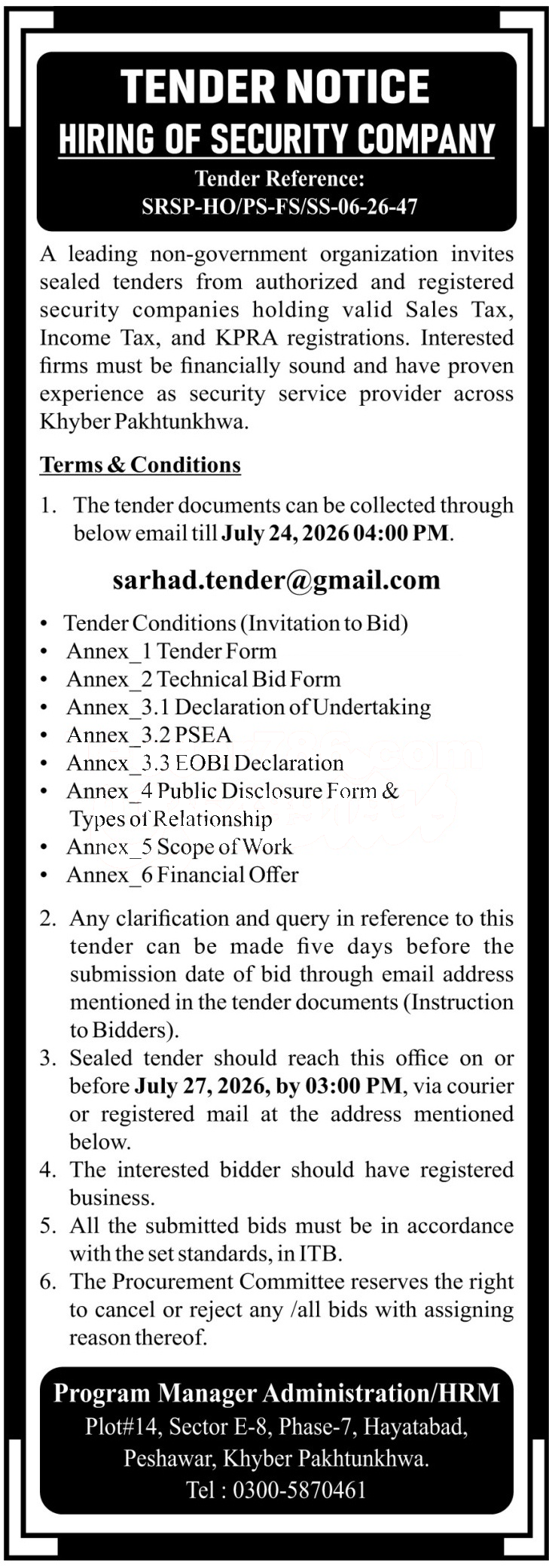Tender Document