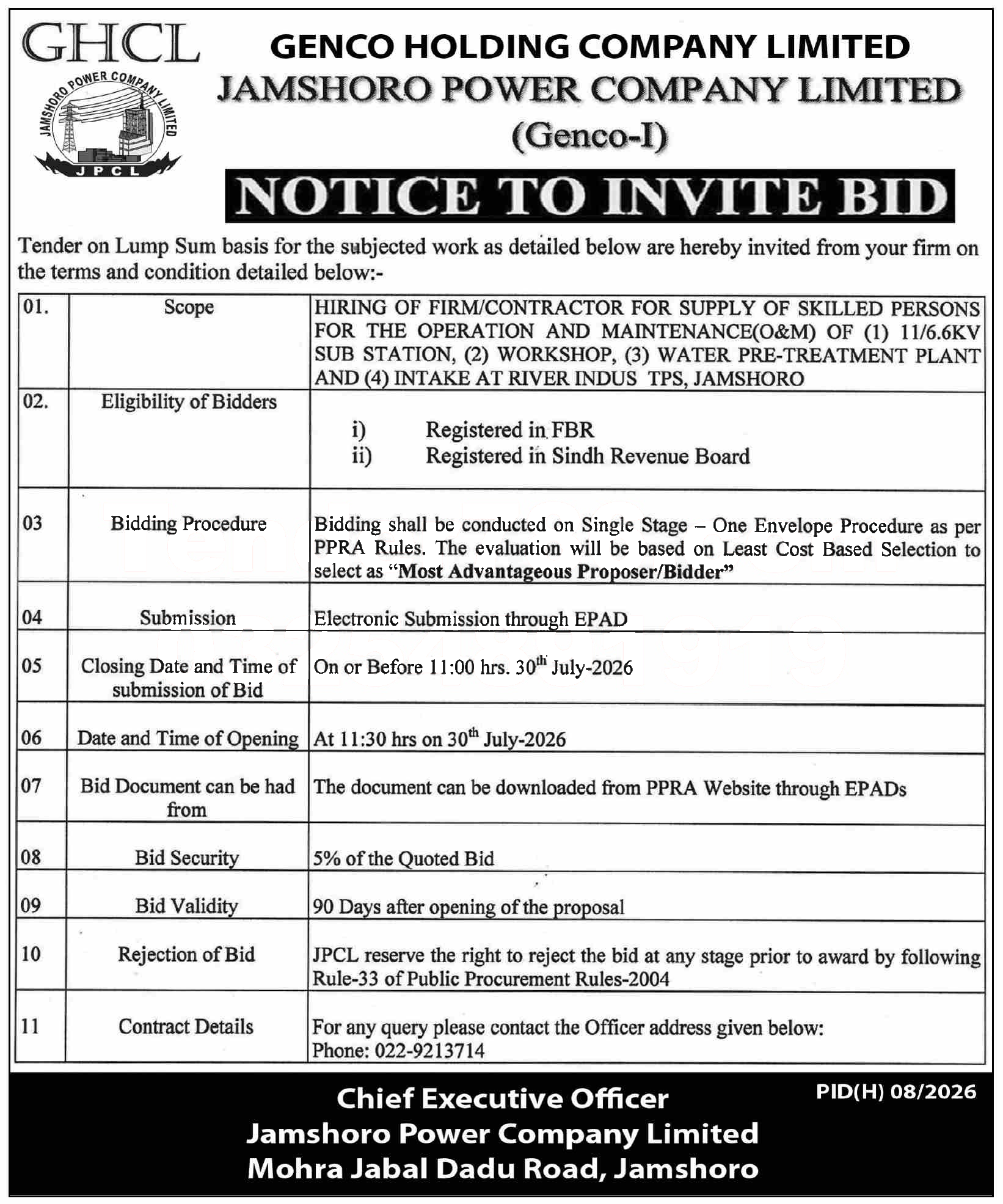Tender Document