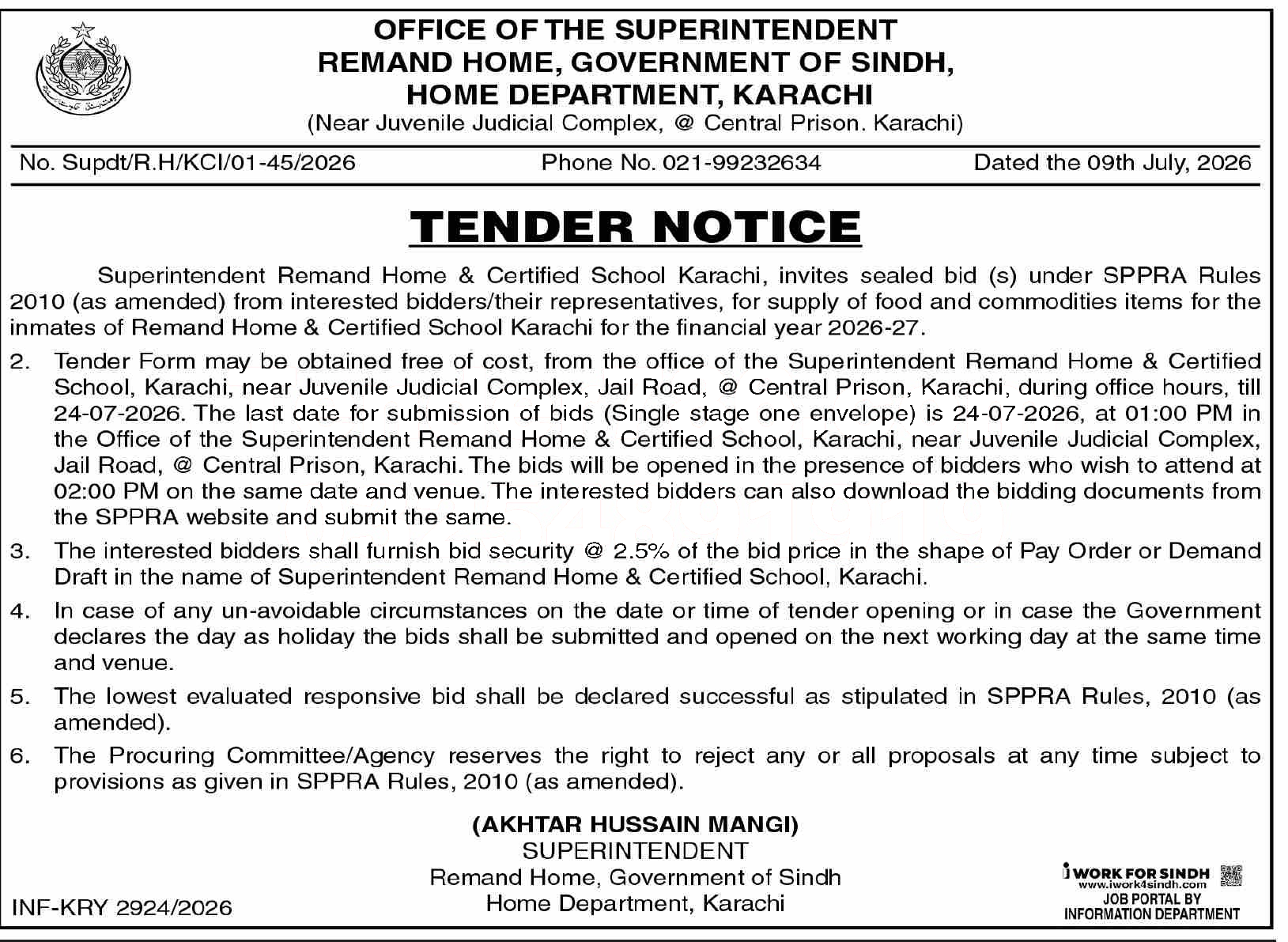 Tender Document