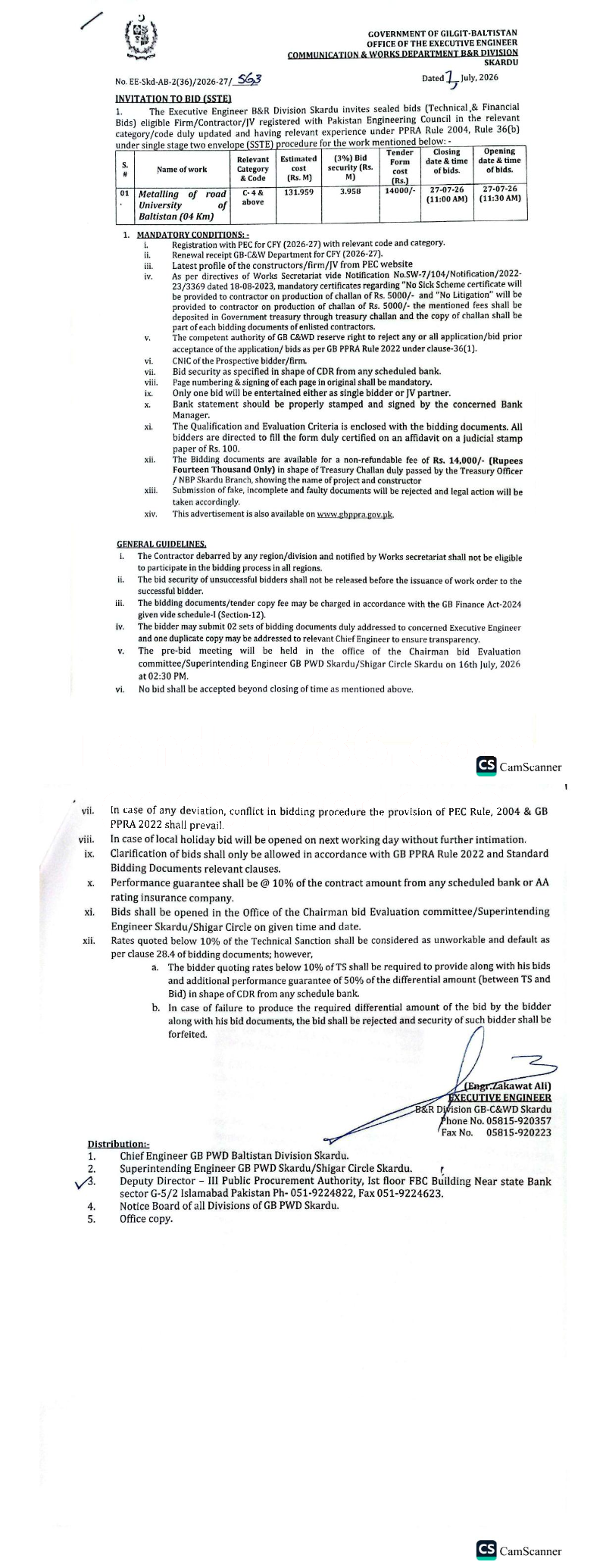 Tender Document