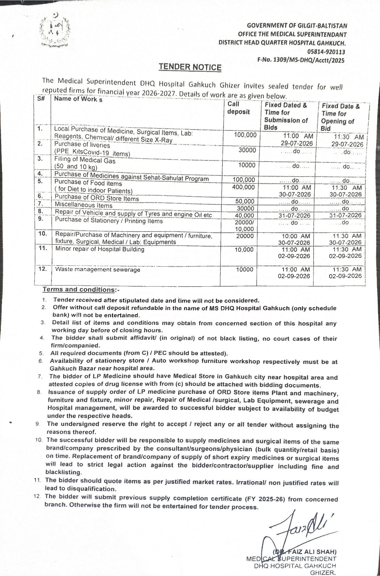 Tender Document