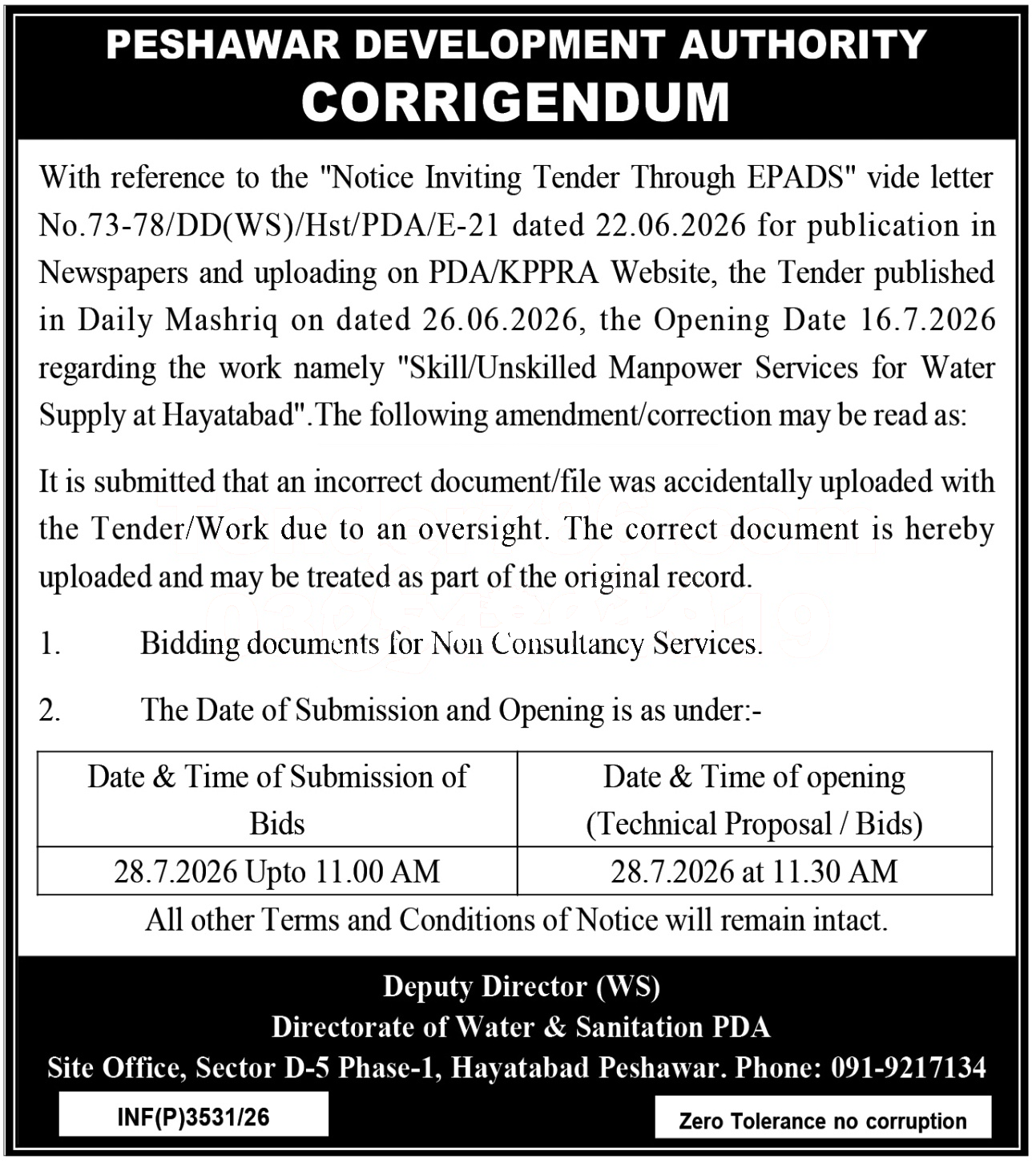 Tender Document