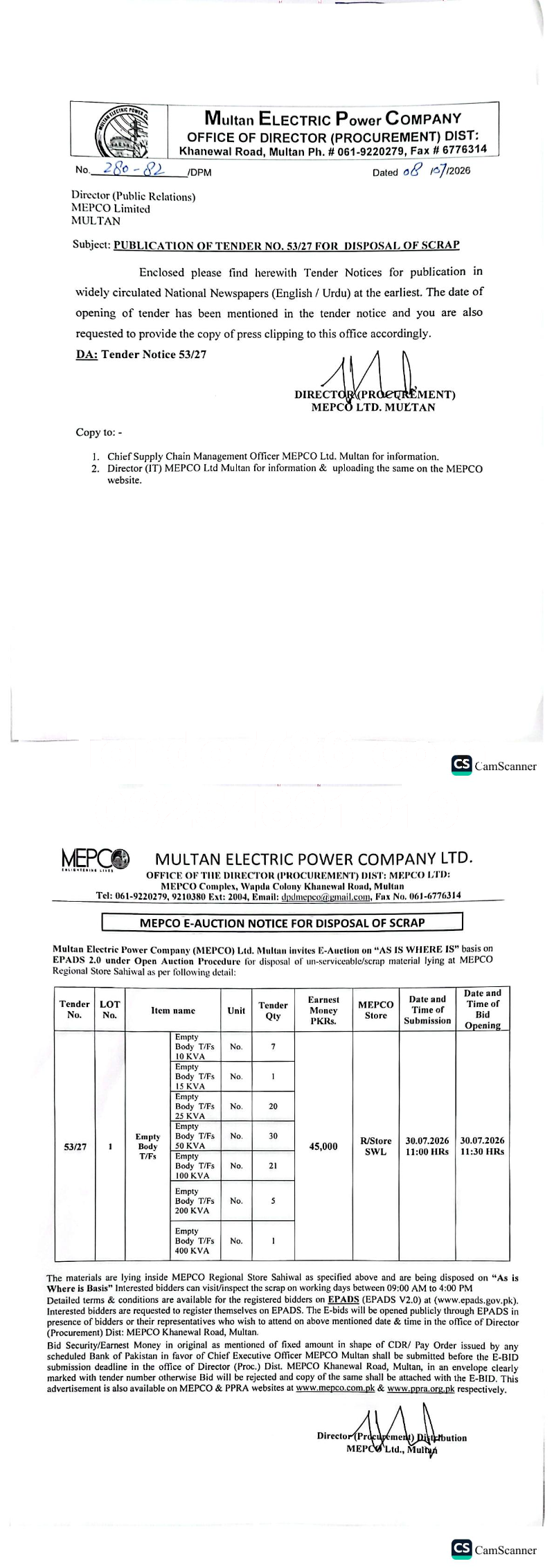 Tender Document