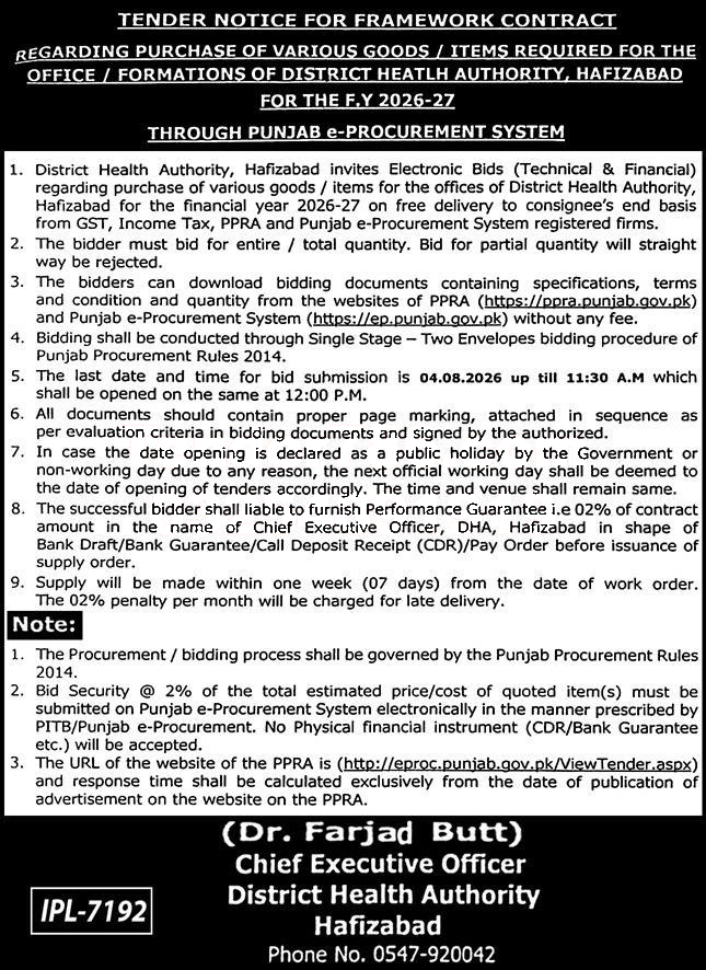 Tender Document