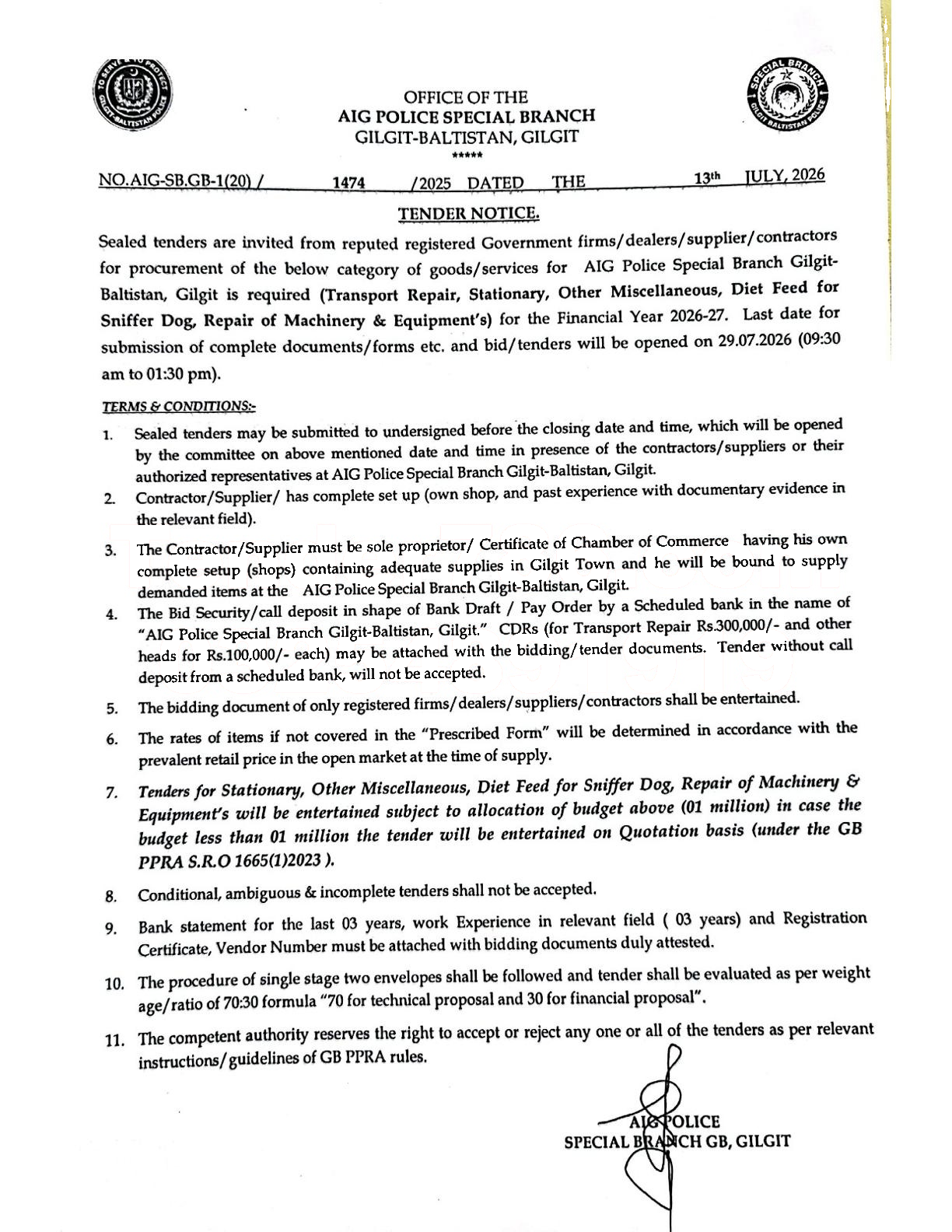Tender Document