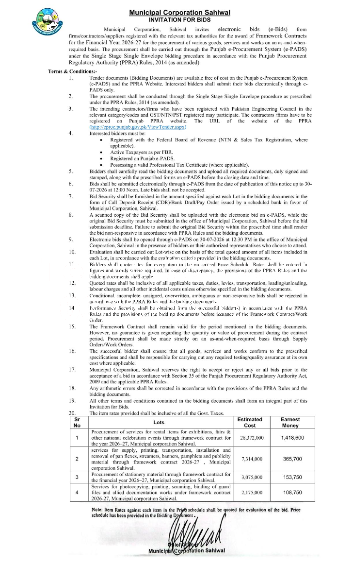 Tender Document