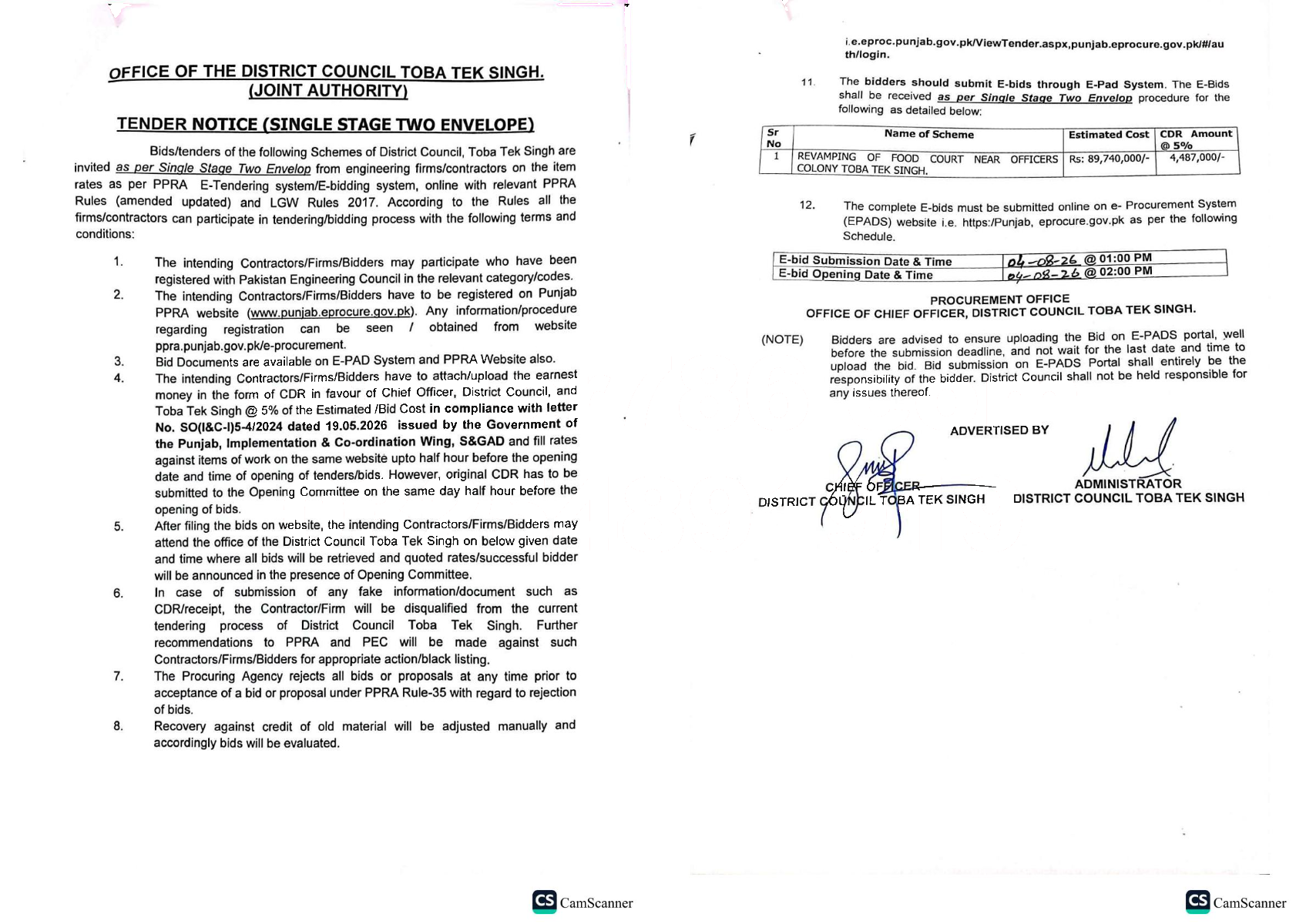 Tender Document