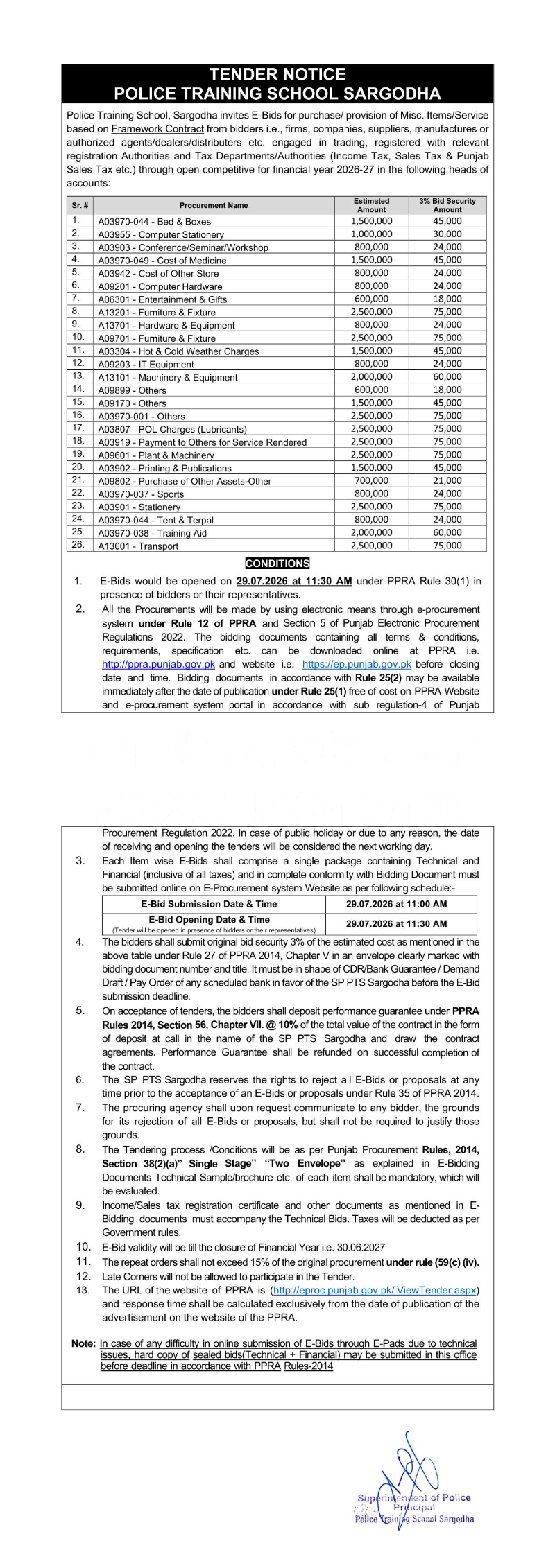 Tender Document