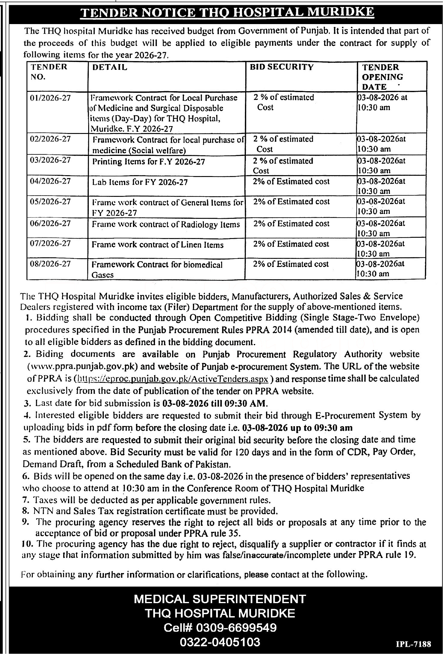 Tender Document