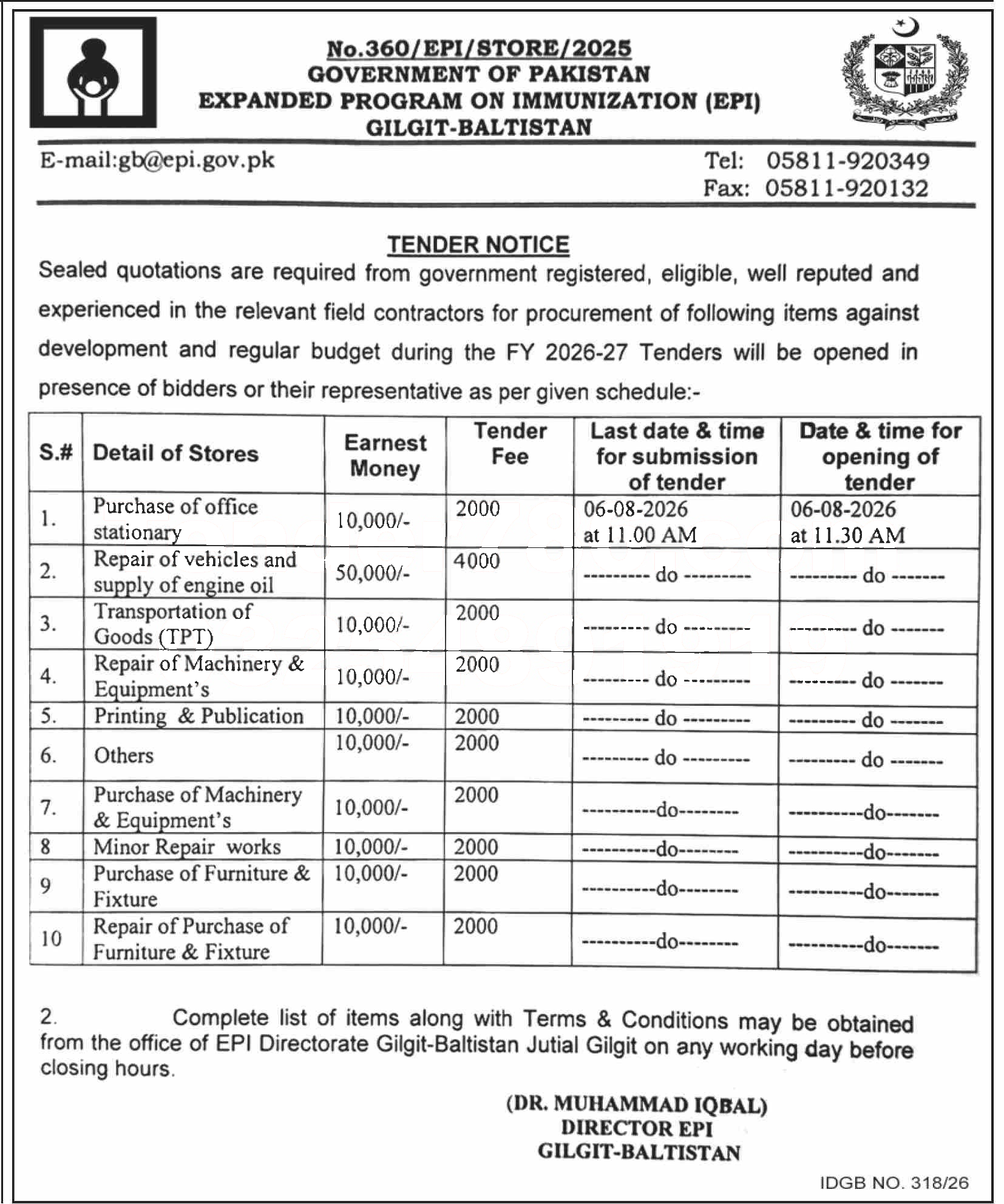 Tender Document