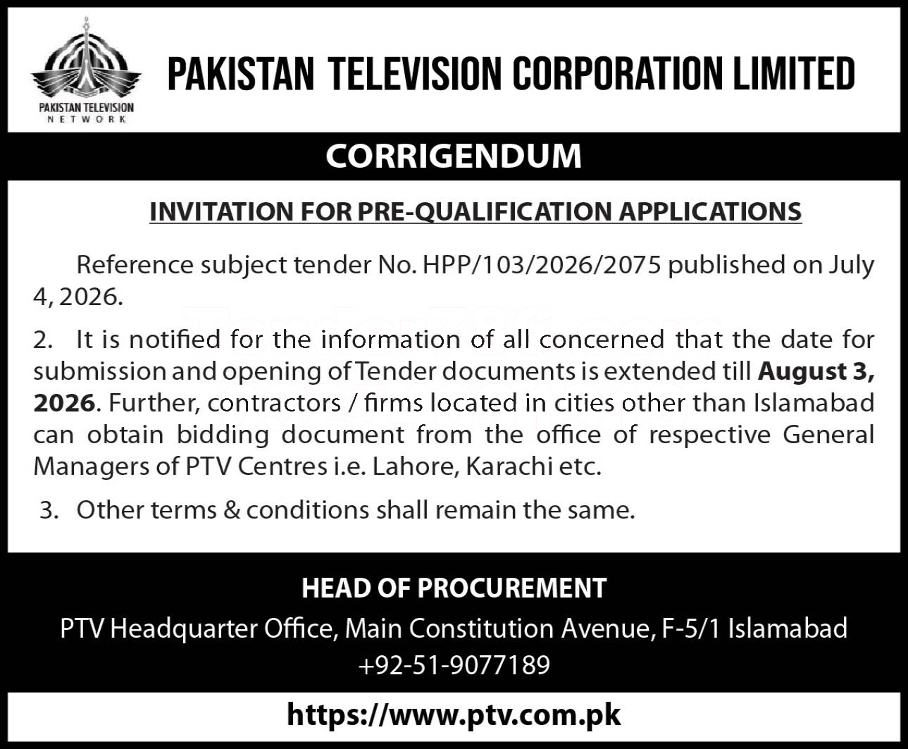 Tender Document