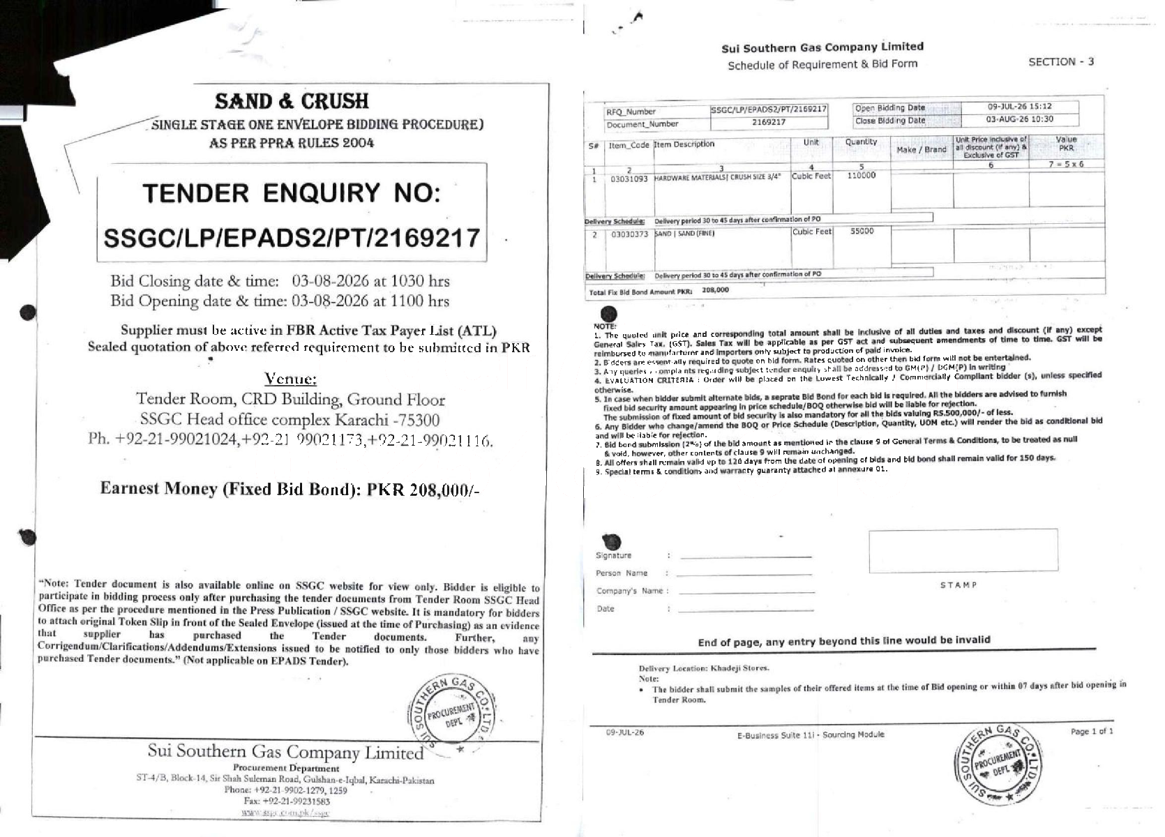 Tender Document