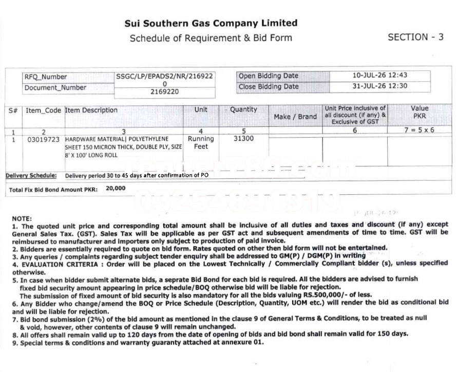 Tender Document