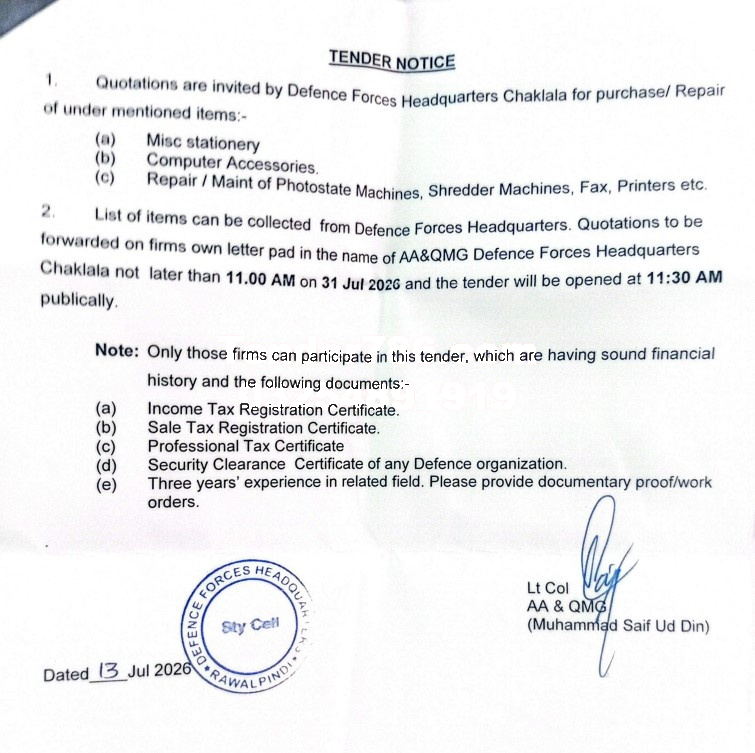 Tender Document